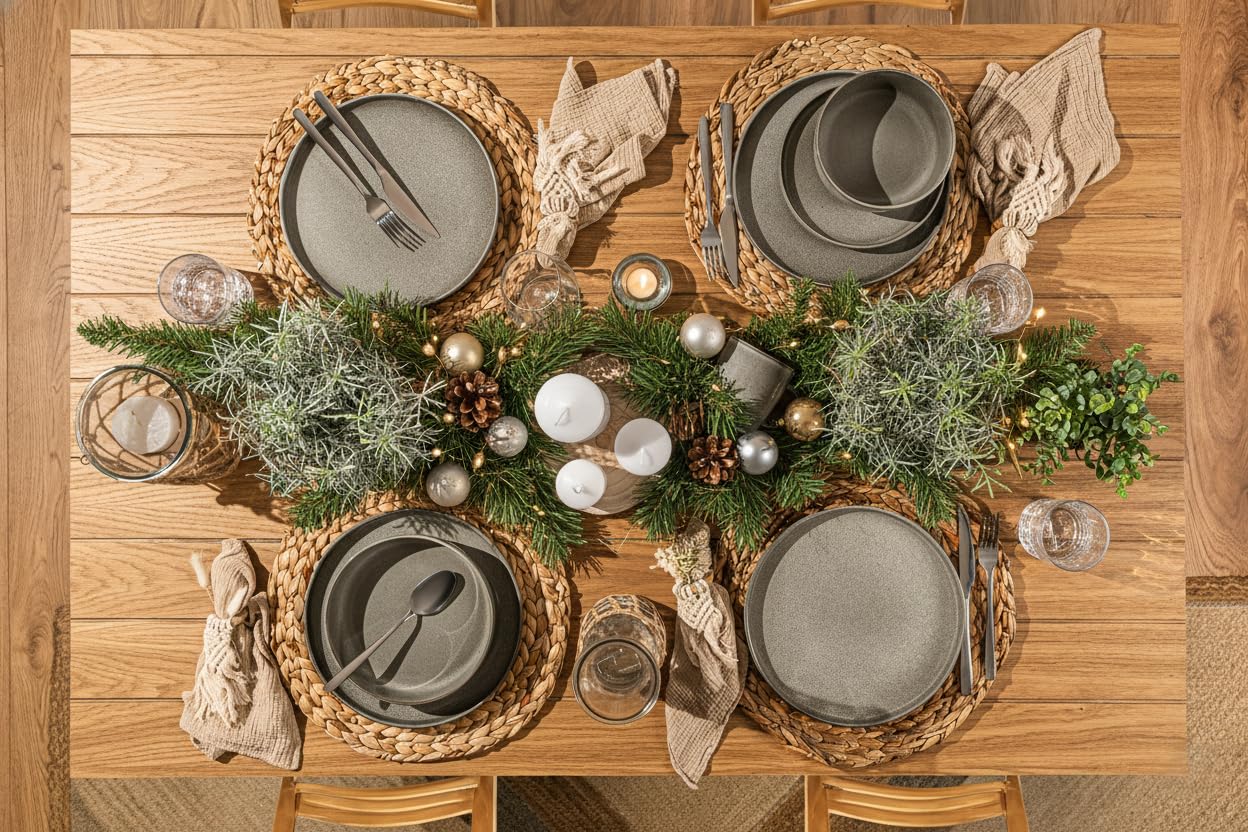 SÄNGER Kairo Clay – 30-tlg. Kombiservice für 6 Personen, Teller, Becher & Pastaschalen, Steingut, Spülmaschinen- & Mikrowellenfest – Value Collection